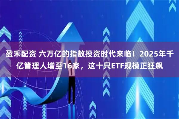 盈禾配资 六万亿的指数投资时代来临！2025年千亿管理人增至16家，这十只ETF规模正狂飙