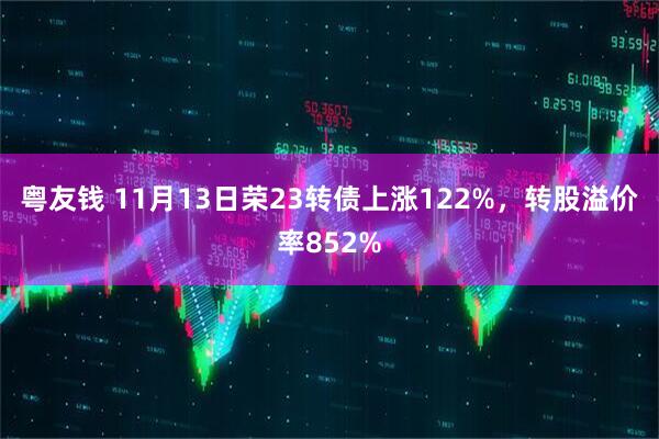 粤友钱 11月13日荣23转债上涨122%，转股溢价率852%